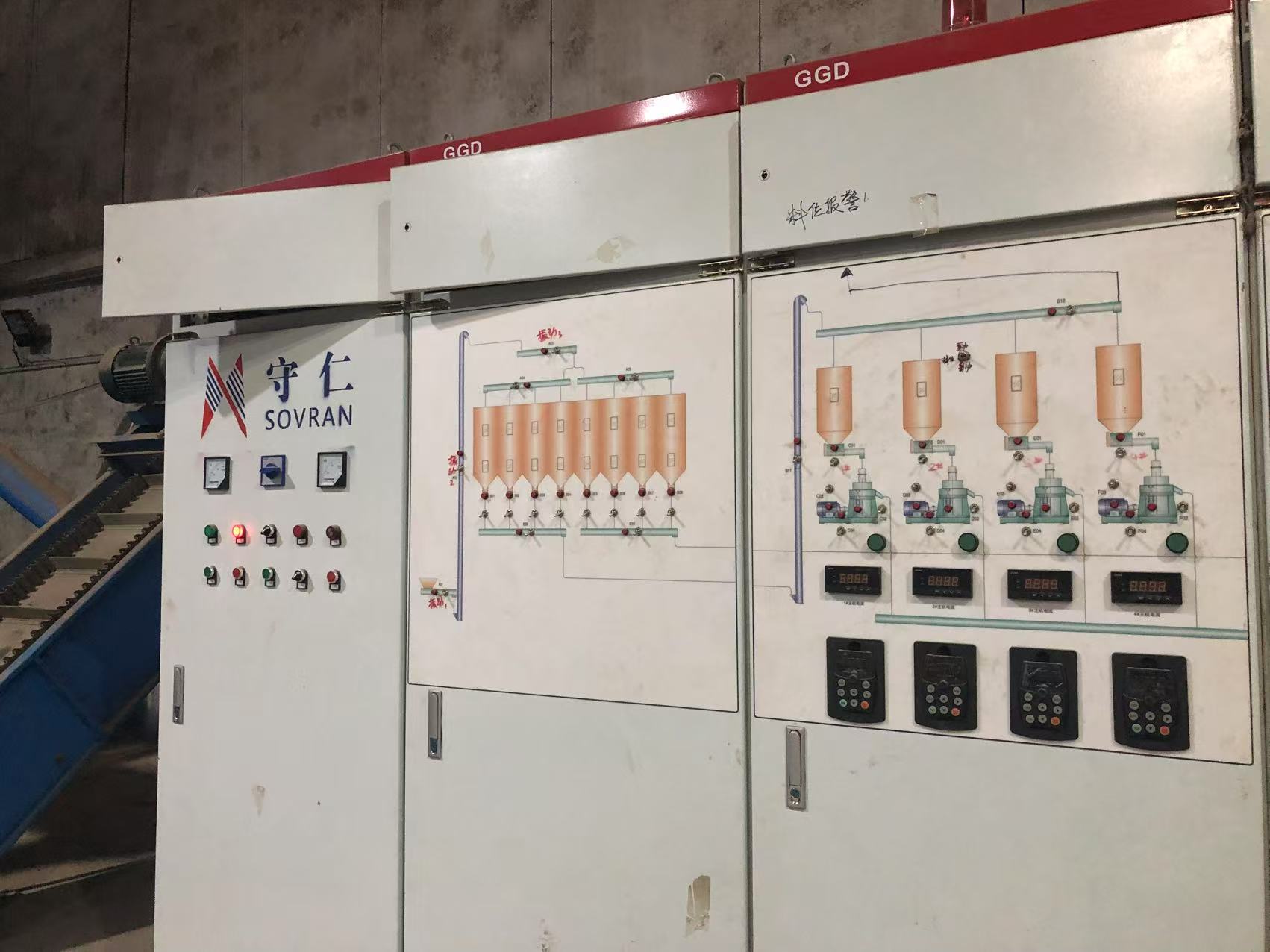 瀚蓝生物质颗粒机生产线控制系统